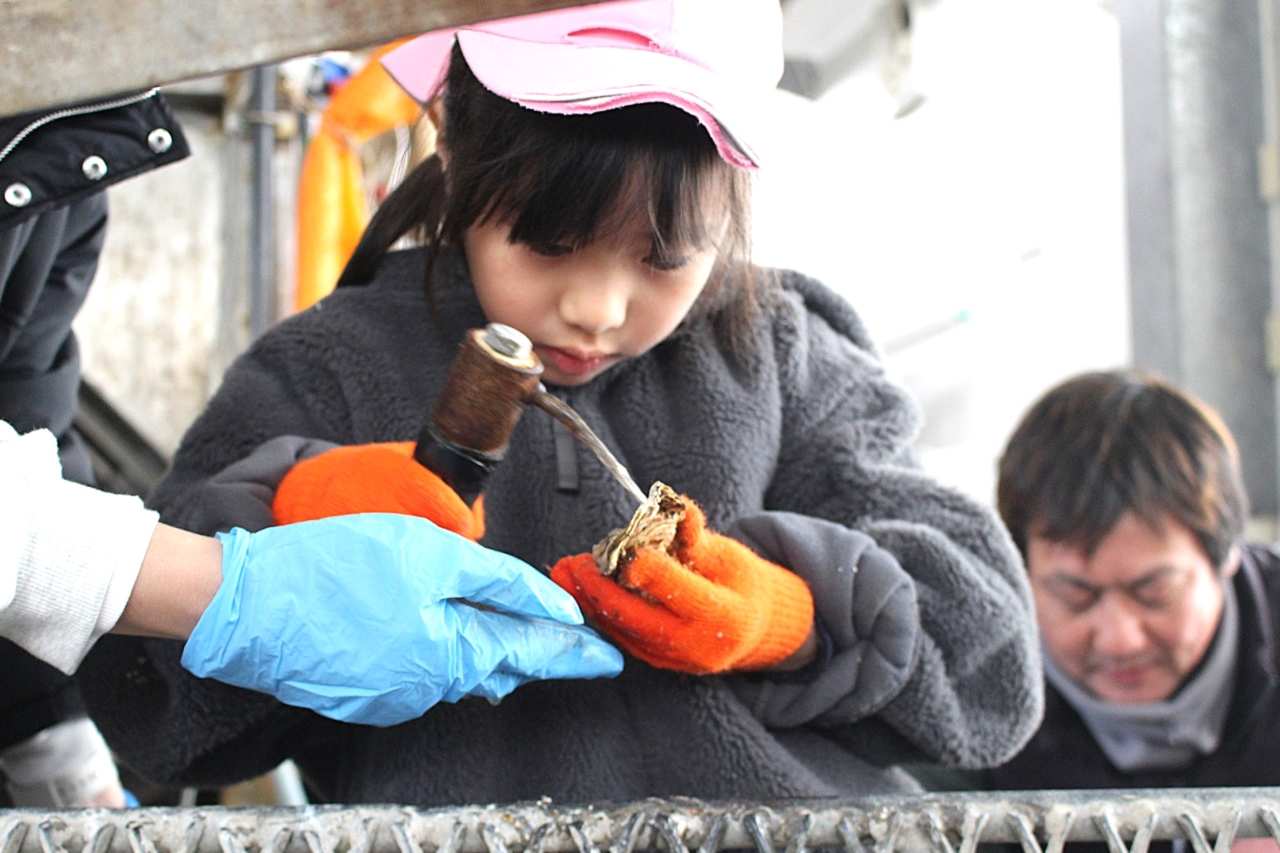 2026年2月2日　職場見学（牡蠣打ち）
